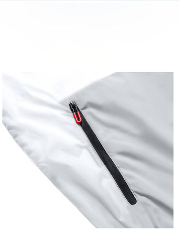 Chaqueta ligera y transpirable para hombre - Protección UV, nailon de secado rápido, cuello alto, manga larga con bolsillos con cremallera, ideal para deportes, yoga, running, pesca y actividades al aire libre. Protección