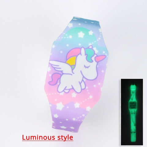 Relojes luminosos de unicornio para niños y niñas, Reloj LED Ocean World, Reloj electrónico para estudiantes, Reloj Infantil, variedad de diseños.