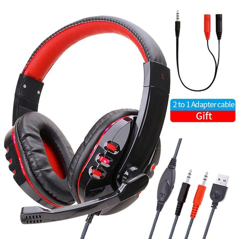 LED Light Gaming Over ear Headphones Gamer casque Deep Bass Game Headphones Casque pour ordinateur PC PS4 XBox audifonos gamer fones