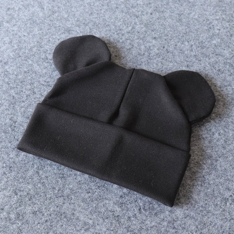 Chapeau pour bébé de 0 à 6 mois, chapeau chaud en coton avec oreilles pour nouveau-né, accessoires pour garçons et filles, automne et hiver