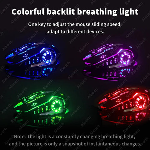 Ratón inalámbrico recargable para videojuegos, Mouse silencioso con Bluetooth, USB, mecánico, retroiluminación para deportes electrónicos, PC, Gamer
