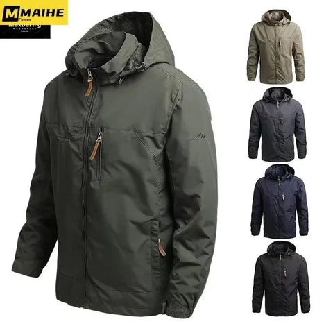 Chaqueta Gorpcore para hombre, chaqueta táctica militar de caza, cortavientos impermeable informal de otoño, abrigo para hombre, ropa de trabajo con bolsillo.