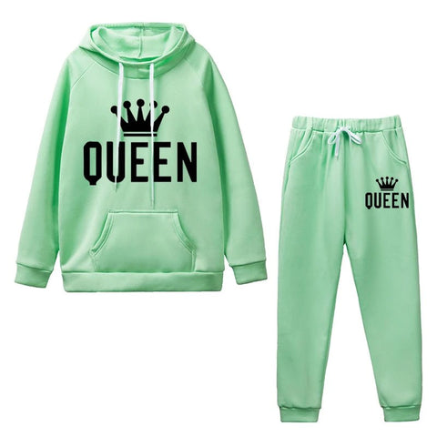 Otoño Invierno mujer sudaderas con capucha traje Casual 2 piezas conjuntos para mujer trajes de chándal moda ropa para correr pulóver conjuntos de pantalones de lana