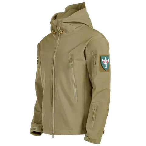 Chaquetas militares de piel de tiburón, de caparazón blando, para hombre, tácticas, a prueba de viento, impermeables, de combate, con capucha.