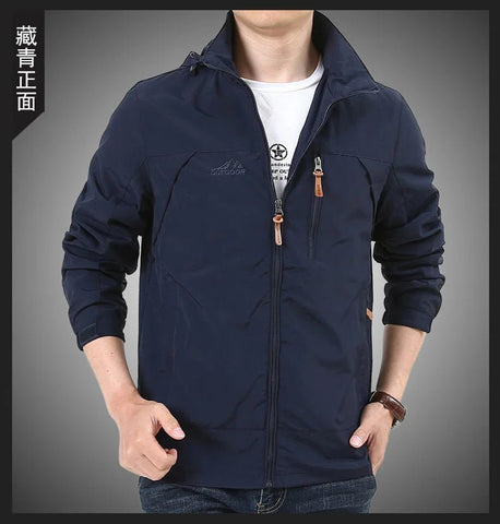 Chaqueta Gorpcore para hombre, chaqueta táctica militar de caza, cortavientos impermeable informal de otoño, abrigo para hombre, ropa de trabajo con bolsillo.