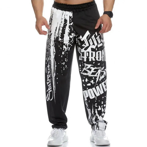 Pantalones deportivos de otoño con estampado de letras, informales, con cintura elástica y transpirables, para entrenar.