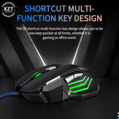G6 nuevo ratón de juegos con cable USB de alta velocidad RGB retroiluminado ratón de juego ergonómico 7D ratón de deportes electrónicos para accesorios de escritorio de ordenador portátil
