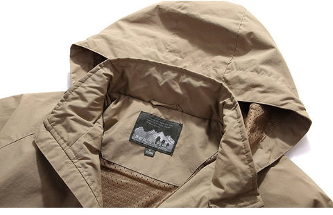 Chaqueta impermeable de primavera para hombre, para exteriores, de talla grande, cortavientos, impermeable, transpirable, para pesca, camping, chaquetas tácticas, ropa para hombre