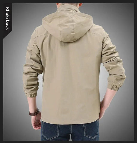 Chaqueta Gorpcore para hombre, chaqueta táctica militar de caza, cortavientos impermeable informal de otoño, abrigo para hombre, ropa de trabajo con bolsillo.