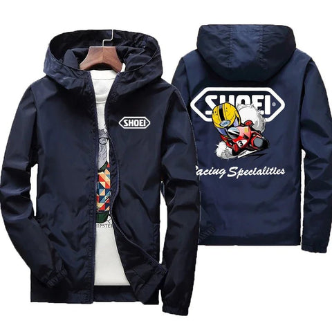 Chaqueta cortavientos para hombre de alta calidad, nueva, 2025, impermeable, grande, con capucha para montaña y bicicleta, para primavera y otoño.
