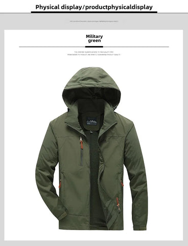 Chaqueta Gorpcore para hombre, chaqueta táctica militar de caza, cortavientos impermeable informal de otoño, abrigo para hombre, ropa de trabajo con bolsillo.