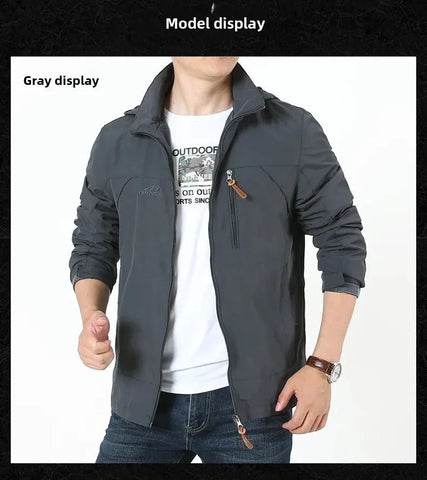 Chaqueta Gorpcore para hombre, chaqueta táctica militar de caza, cortavientos impermeable informal de otoño, abrigo para hombre, ropa de trabajo con bolsillo.