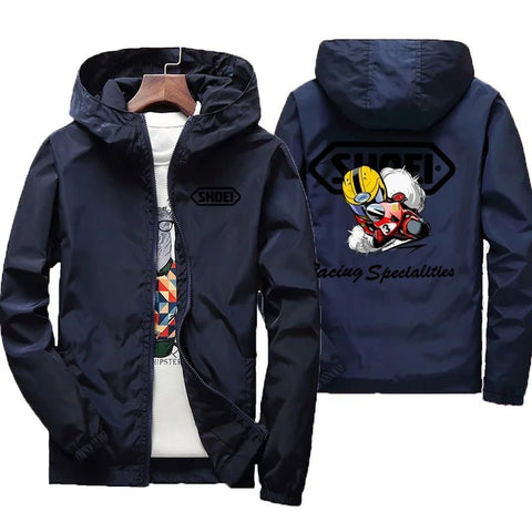 Chaqueta cortavientos para hombre de alta calidad, nueva, 2025, impermeable, grande, con capucha para montaña y bicicleta, para primavera y otoño.
