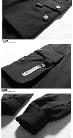 Pantalones cargo harén con múltiples bolsillos para hombre, estilo hip hop, informales, para correr, estilo Harajuku