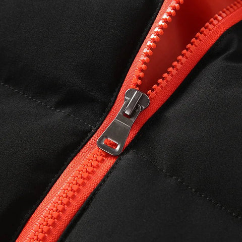 Chaqueta cálida negra nueva de 2024 para hombre, chaqueta acolchada de algodón, informal, deportiva, de otoño e invierno, con cuello alto, cálida y gruesa, abrigo Parker Jac