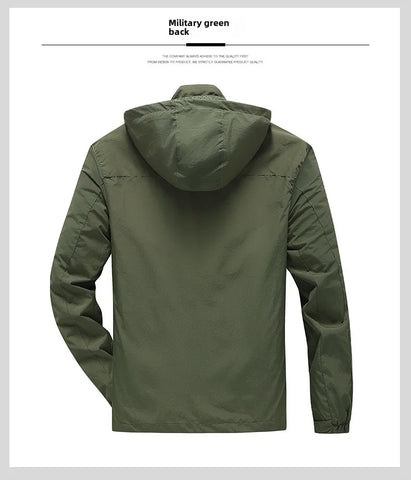 Chaqueta Gorpcore para hombre, chaqueta táctica militar de caza, cortavientos impermeable informal de otoño, abrigo para hombre, ropa de trabajo con bolsillo.