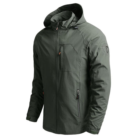 Chaqueta impermeable de primavera para hombre, para exteriores, de talla grande, cortavientos, impermeable, transpirable, para pesca, camping, chaquetas tácticas, ropa para hombre