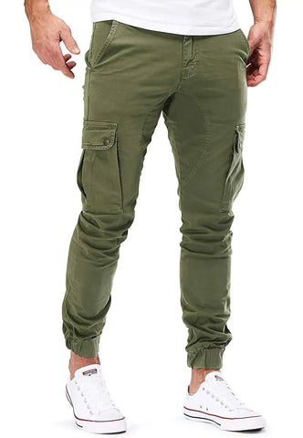 Pantalones cargo harén con múltiples bolsillos para hombre, estilo hip hop, informales, para correr, estilo Harajuku