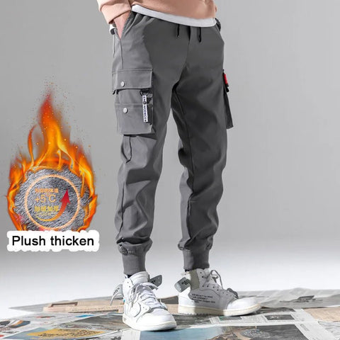 Pantalones cargo harén con múltiples bolsillos para hombre, estilo hip hop, informales, para correr, estilo Harajuku
