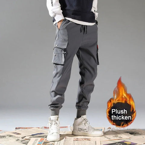 Pantalones cargo harén con múltiples bolsillos para hombre, estilo hip hop, informales, para correr, estilo Harajuku