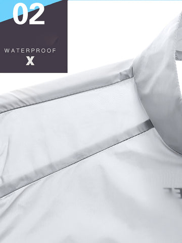 Chaqueta ligera y transpirable para hombre - Protección UV, nailon de secado rápido, cuello alto, manga larga con bolsillos con cremallera, ideal para deportes, yoga, running, pesca y actividades al aire libre. Protección